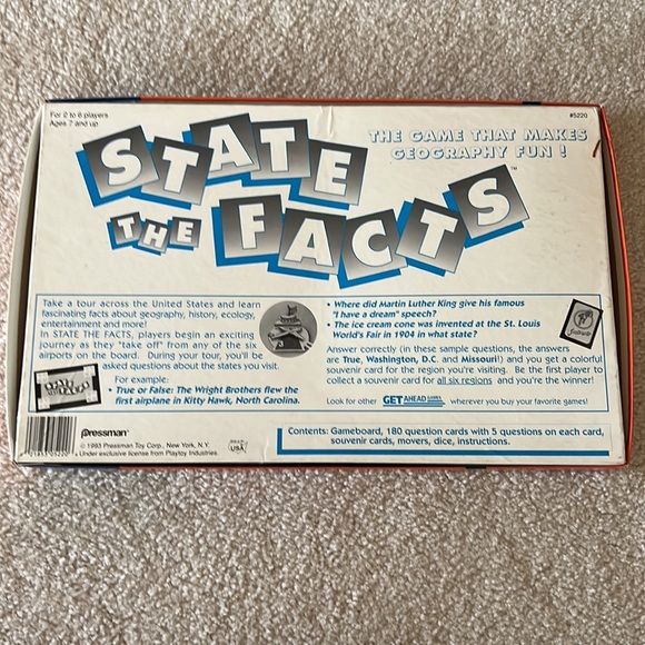 Vintage Board Game - State The Facts - used SFH - Picture 2 of 7